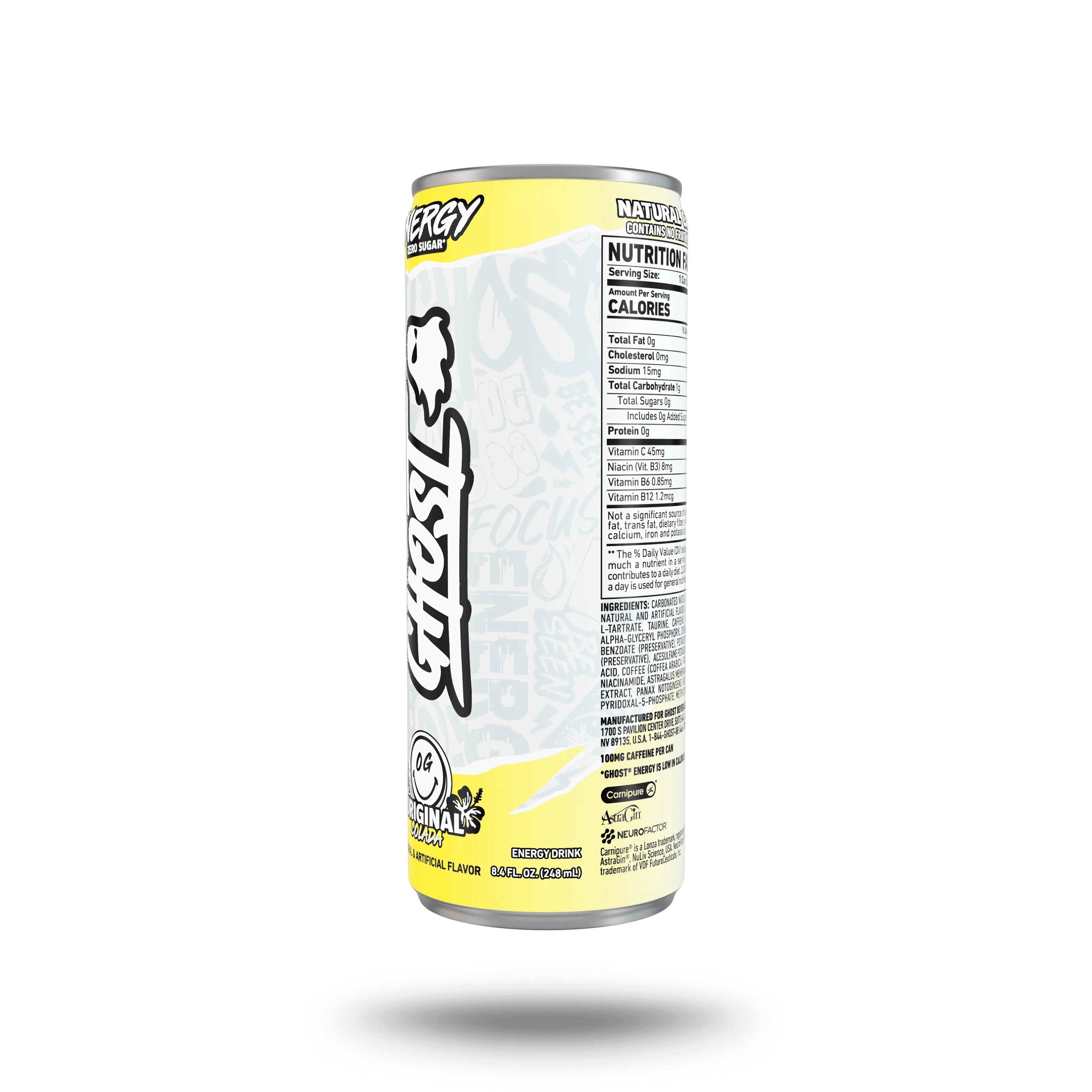 GHOST® ENERGY HALF CAN | OG COLADA HALF CAN - Image 2