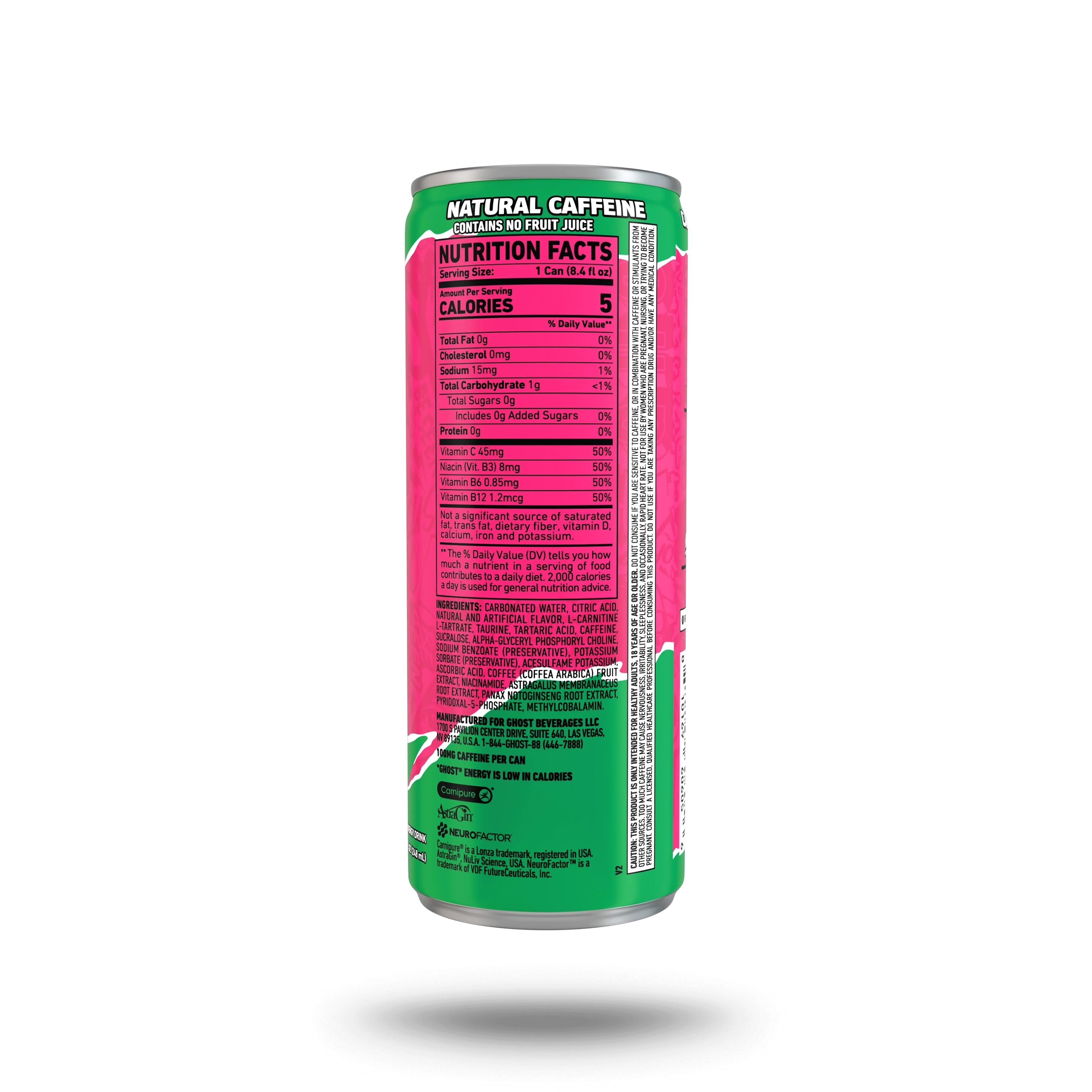 GHOST® ENERGY HALF CAN | STRAWBERRY WATERMELON HALF CAN - Image 3