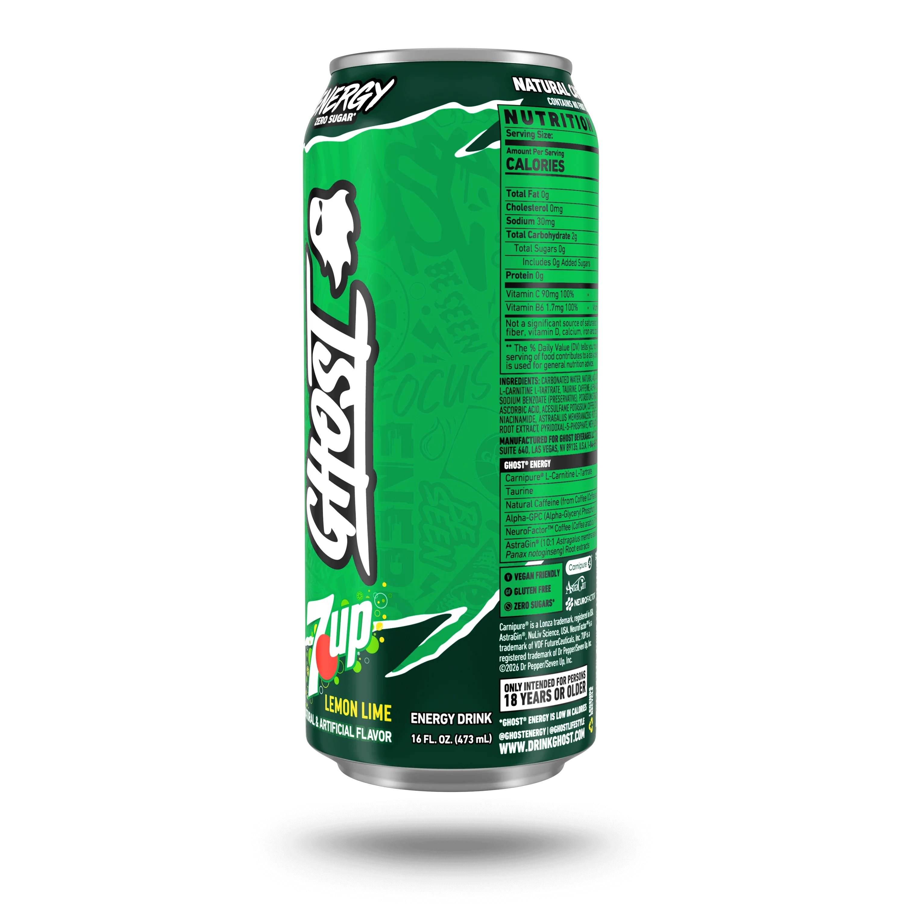 GHOST® ENERGY x 7UP® | 7UP® "LEMON LIME SODA" - Image 2